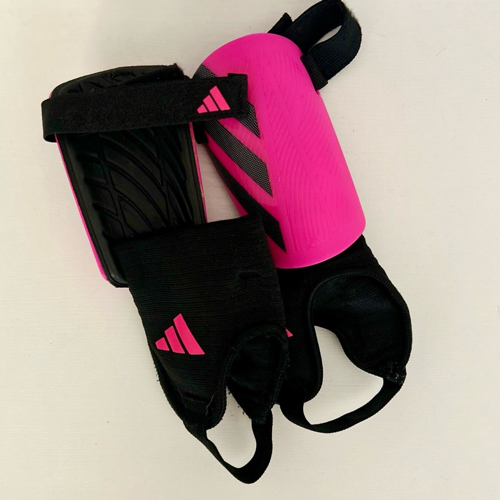 Youth Adidas Black & Pink Shin Guards
